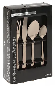 Набор столовых приборов Self Import Agencies 430 Нержавеющая сталь Золотой - Фото 1