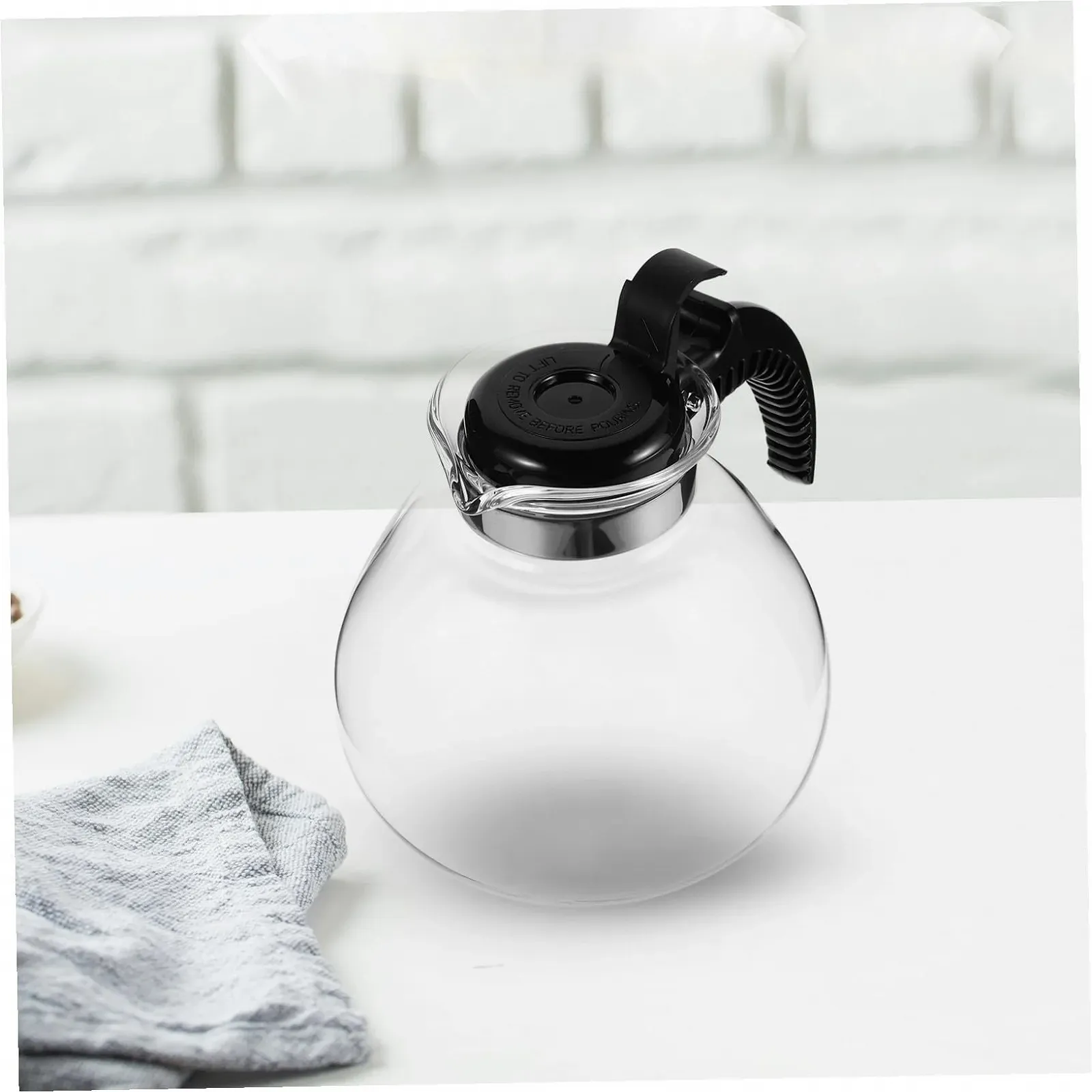 Кавник скляний VALICLUD з свистком для кемпінгу та кухні, термостійкий, прозорий, фото №5 Кавник скляний VALICLUD з свистком для кемпінгу та кухні, термостійкий, прозорий, фото №5