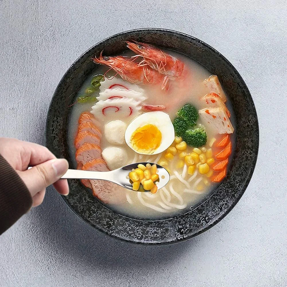 Ложка Супова AOOSY 6 шт., нержавіюча сталь, 15 см, срібна, для столу, обіду, рису, кави, десерту, полірована кругла, фото №6