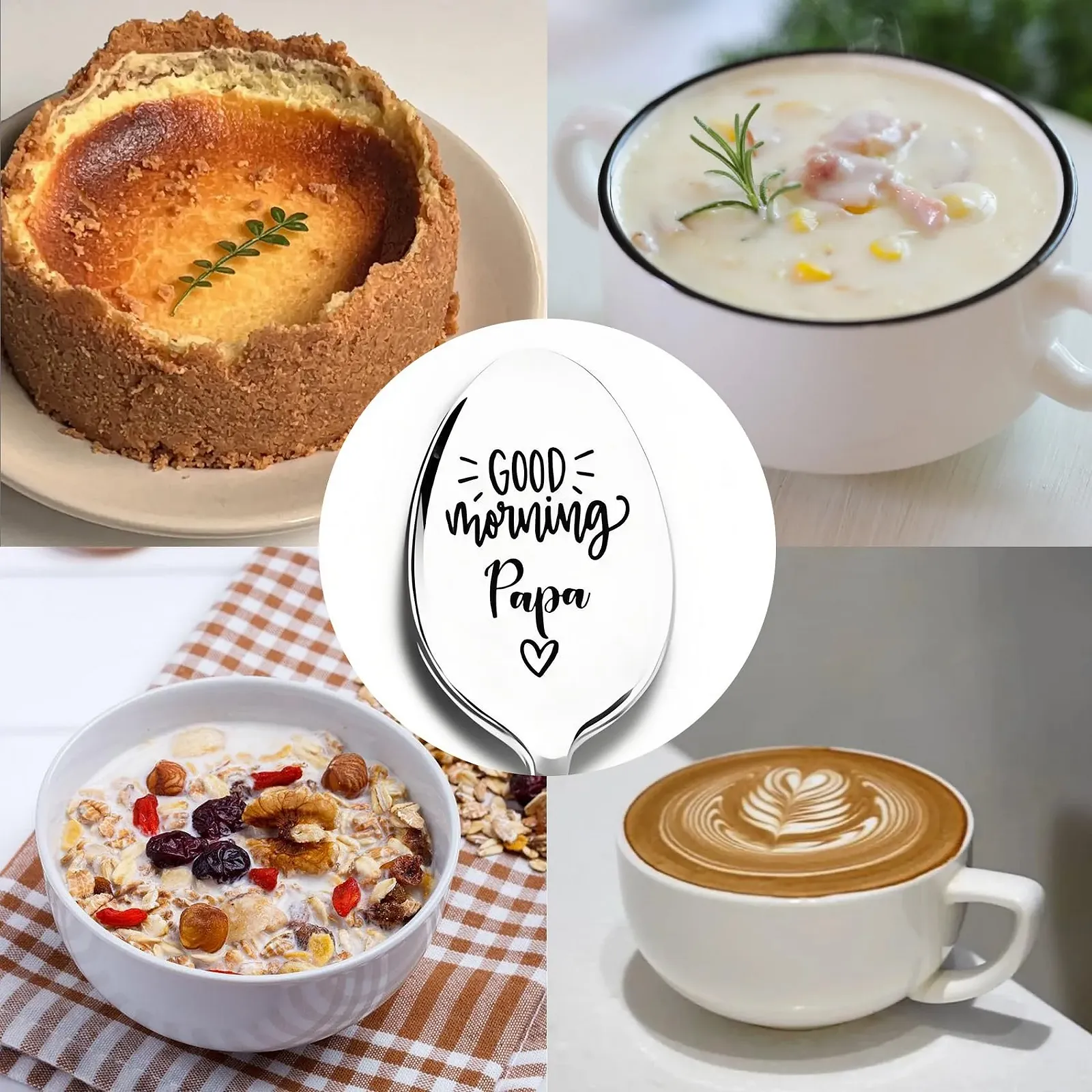 Ложка для кави HAFRlLY з гравіюванням "Good Morning Papa", фото №7