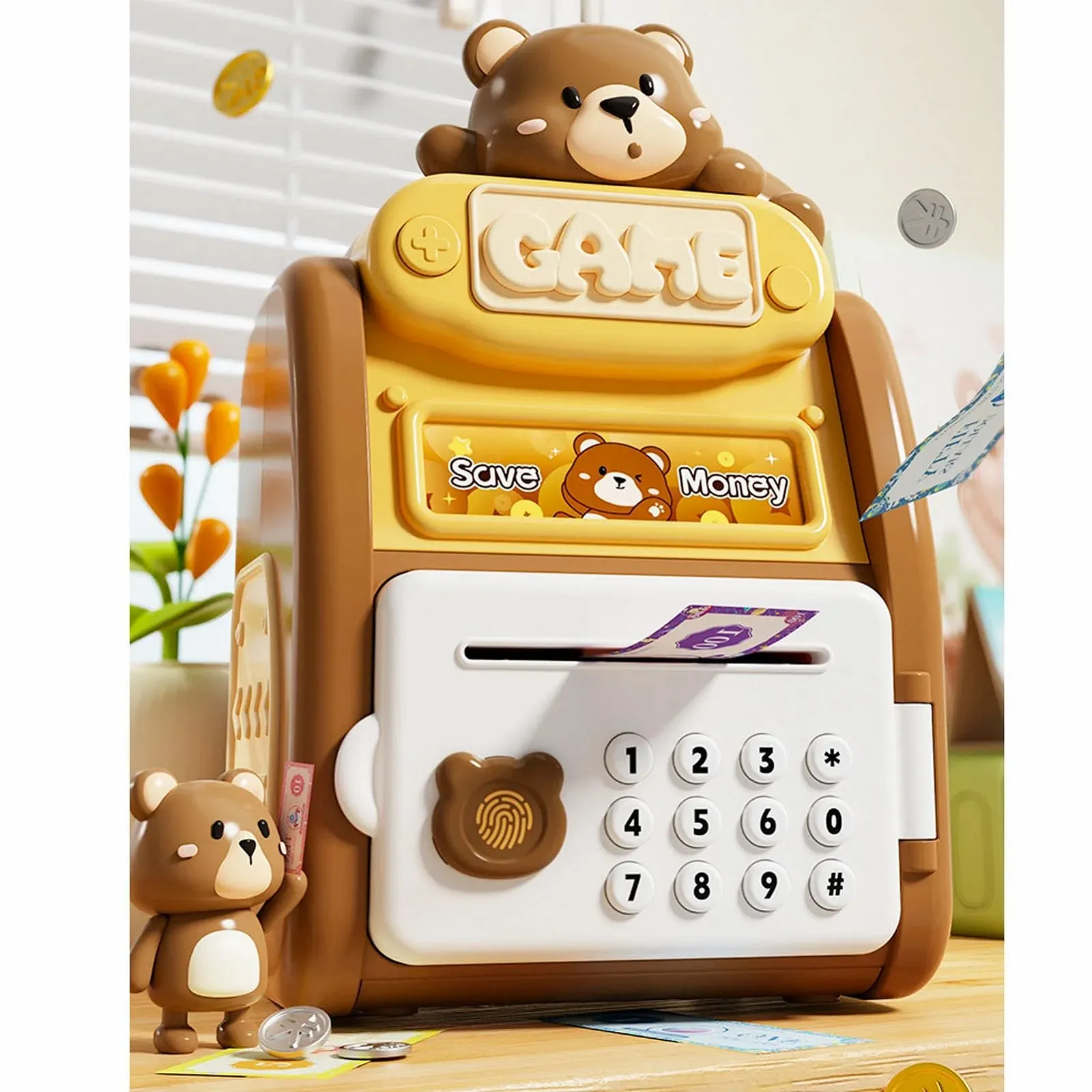 Скарбничка Tbest Електронна з відбитком пальця та паролем Пет-дизайн, фото №5