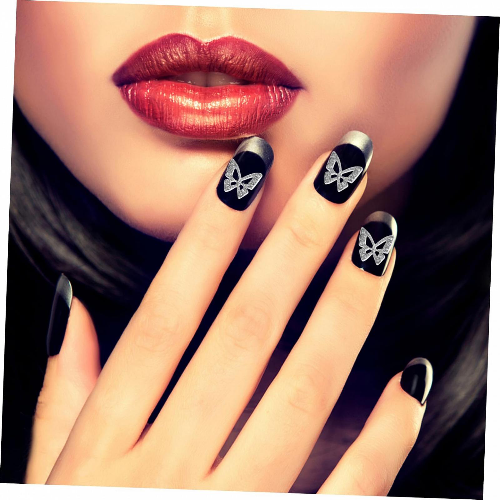 Украшения для ногтей Бабочки Стразы 20 шт., фото №3