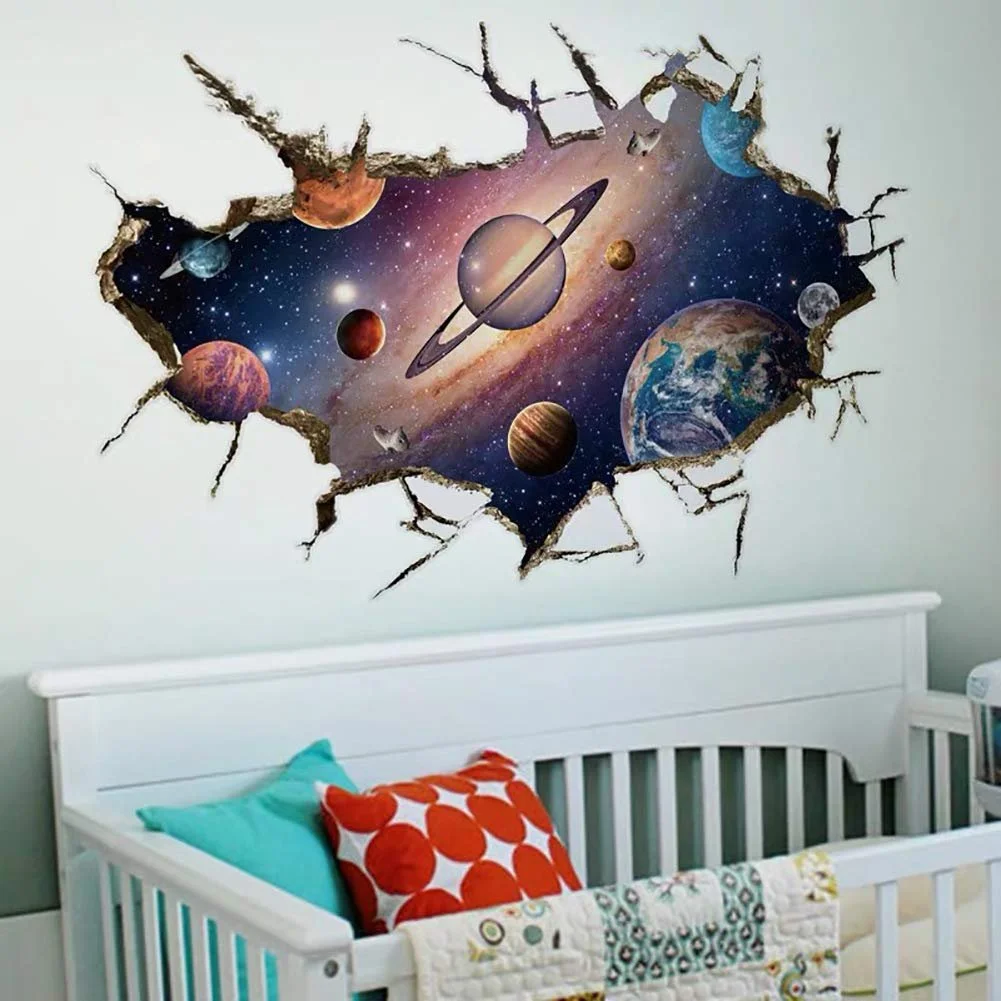 Наклейка на стіну WandSticker4U Planets 3D 90 x 60 см, фото №3 Наклейка на стіну WandSticker4U Planets 3D 90 x 60 см, фото №3