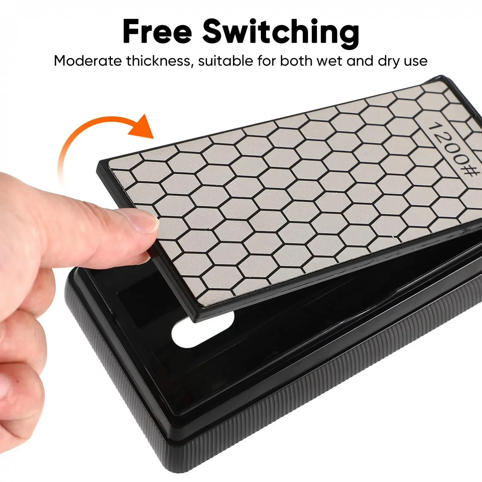 Точило для ножів алмазне двостороннє з нековзною основою, фото №6