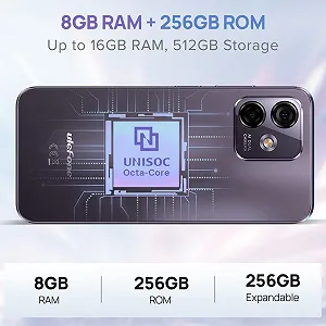 Смартфон Ulefone Note 16 Pro 16GB 256GB Android 13 4400 мАч 50 MP Octa Core 6.52 дюйма HD+ 5Ghz WiFi Dual SIM Black synthetic.ua - Фото 1