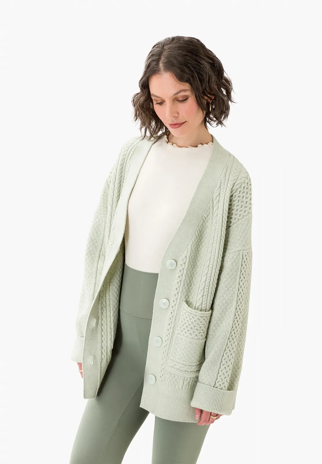 Женский кардиган Les Lunes The Alexis Cardigan Desert Sage - L, фото №3