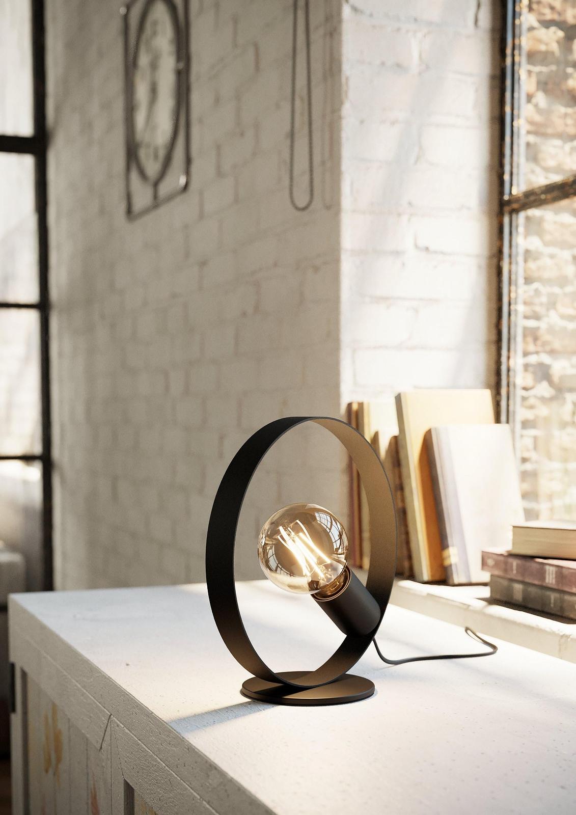 Настільна лампа EGLO Frijolas Industrial Minimalist Metal Black E27, фото №3