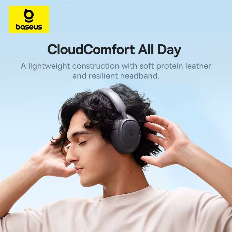 Наушники Baseus Bass BH1 SuperBass 2.0 ENC BT6.0 80h Black, фото №8 Наушники Baseus Bass BH1 SuperBass 2.0 ENC BT6.0 80h Black, фото №8