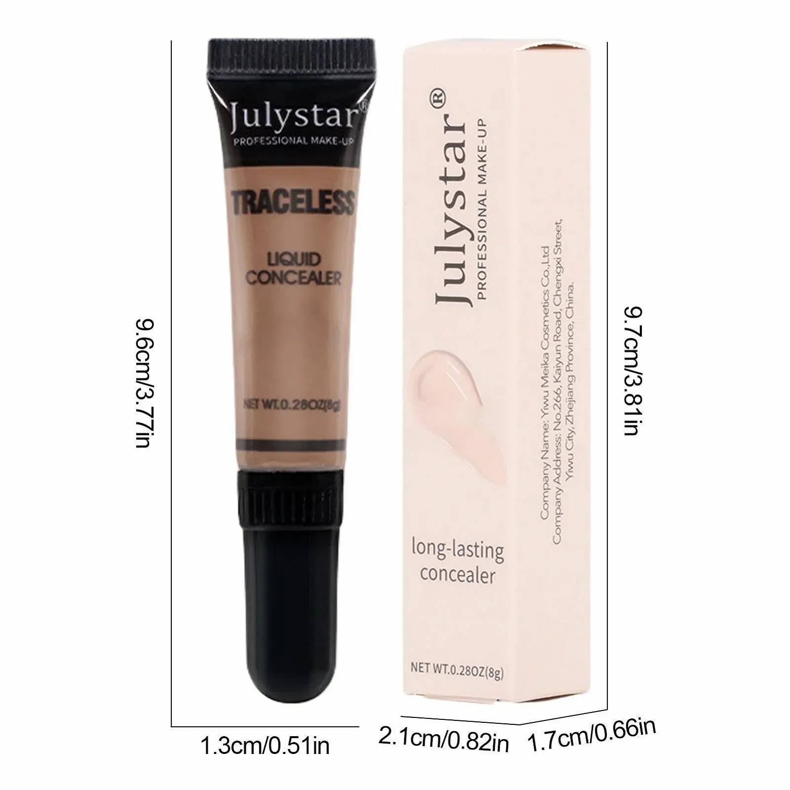 Коректор Povanjer водостійкий для шрамів, повне покриття для темних плям, багатоцільовий рідкий коректор для чоловіків та жінок, фото №4