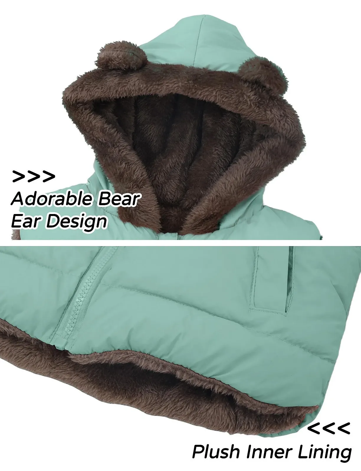 Жилет Happy Cherry зимовий для хлопчиків, без рукавів, фото №3 Жилет Happy Cherry зимовий для хлопчиків, без рукавів, фото №3