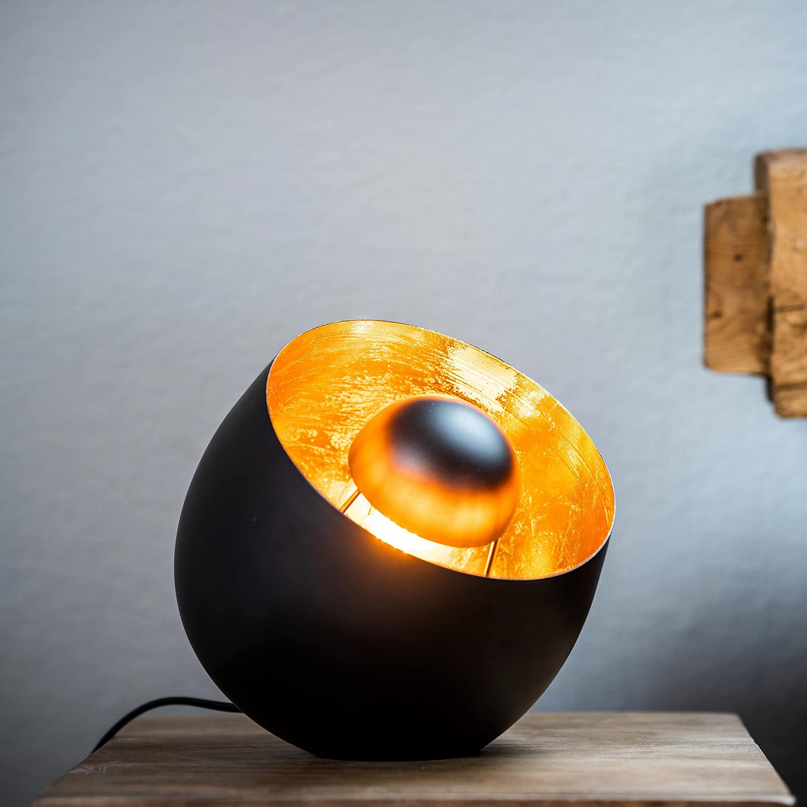 Настільна лампа ZEYA Metal 23 см E27 40 Ват Industrial Retro Чорно-золота, фото №3