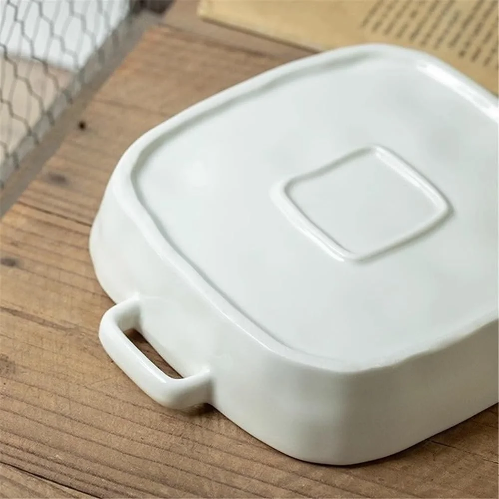 Форма для запекания керамическая квадратная с двумя ручками 710 мл, фото №3 Форма для запекания керамическая квадратная с двумя ручками 710 мл, фото №3