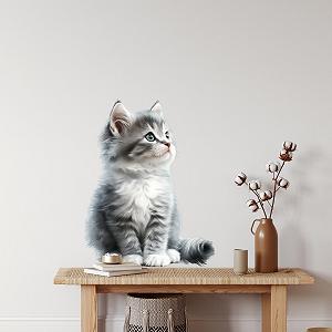Наклейка на стіну GRAZDesign Cat Kitten 39 x 30 см - Фото 1