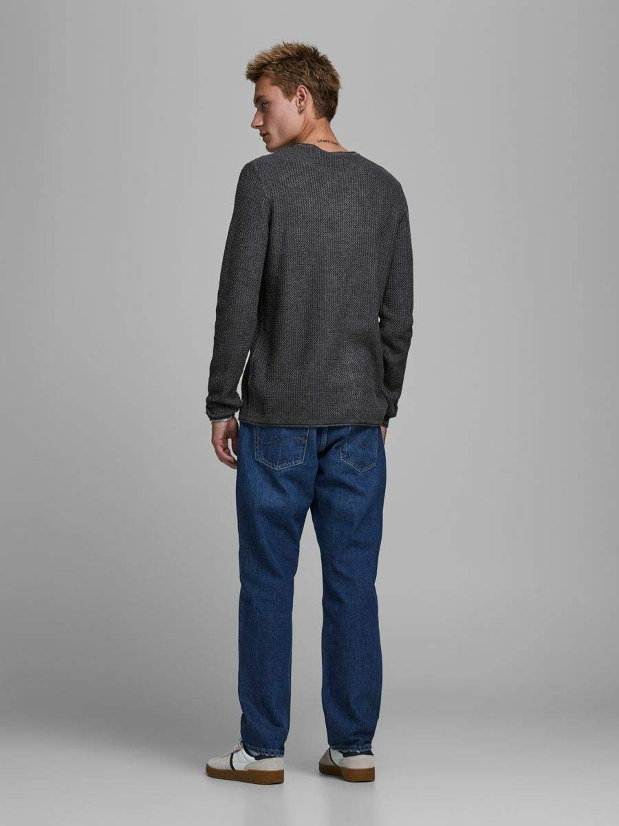 Мужской вязаный джемпер JACK & JONES Однотонный вязаный джемпер, фото №4