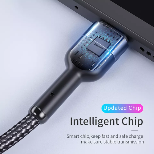 Зарядный кабель ESSAGER USB Type-C 3A красный 1метр(PS), фото №2