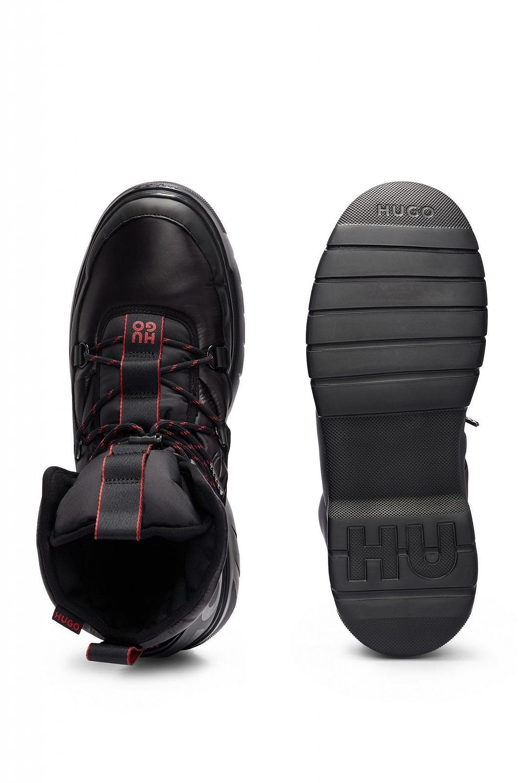 Мужские зимние ботинки HUGO Urian Half Padded с логотипом и узорными шнурками, фото №4