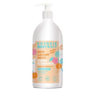 Гель для душа и шампунь Energie Fruit Gentle Wash Care Абрикос 1000 мл - Фото 1
