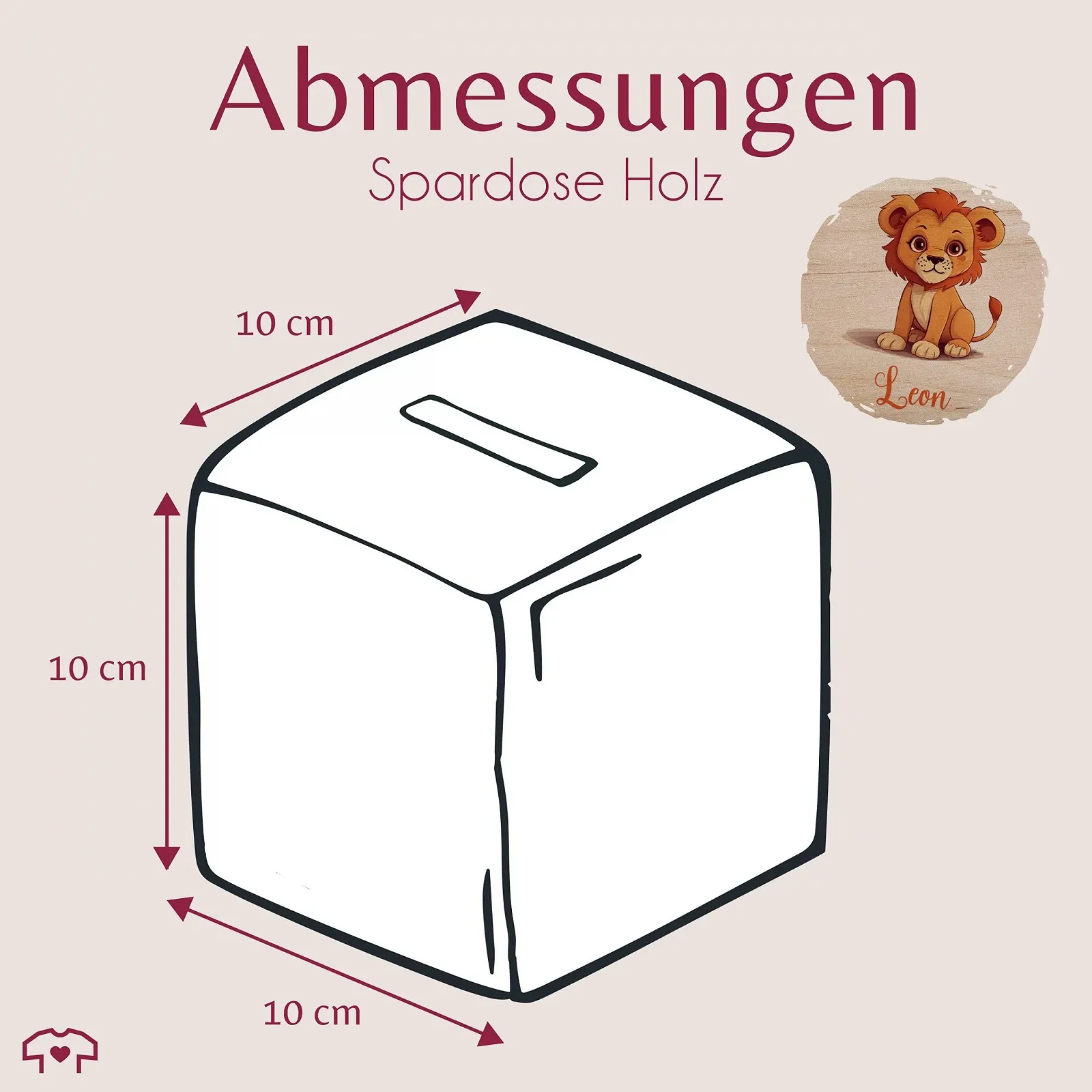 Скарбничка Lion Дерев'яна, фото №3