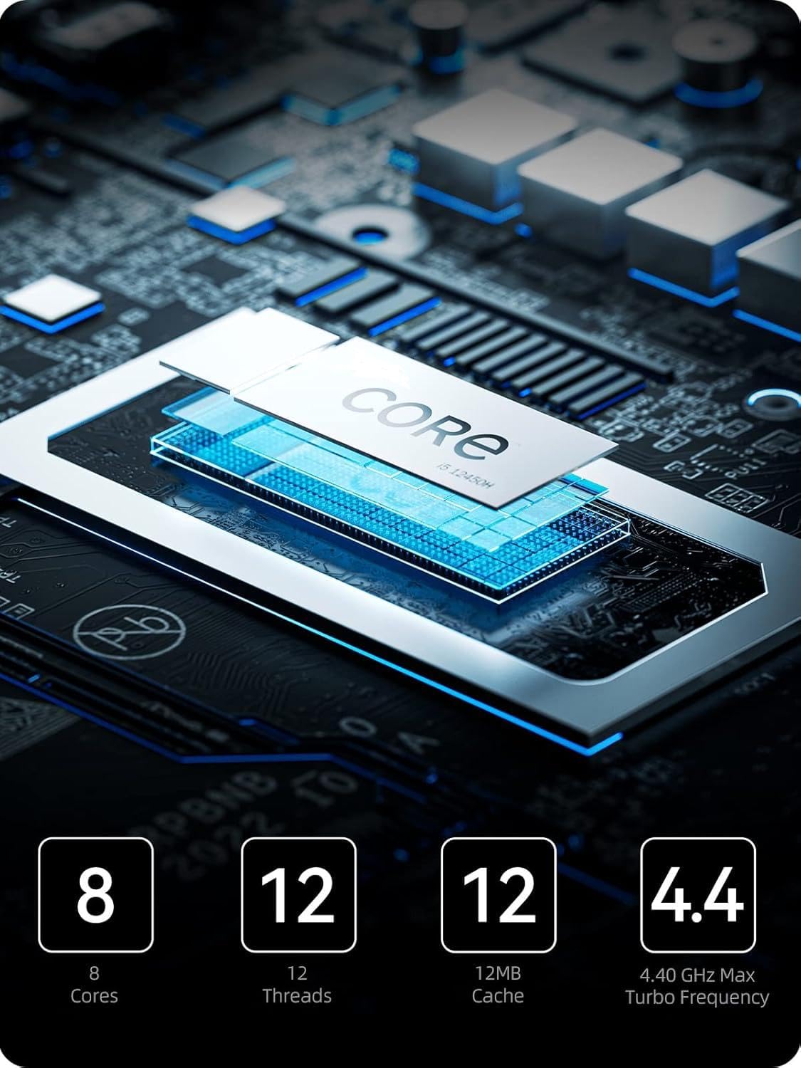 Mini ПК MINIS FORUM NAB5 Core i5-12450H 16GB DDR4/512GB SSD HDMI/USB-C WiFi BT USB 3.2 Gen2, фото №2