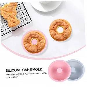 Форма для выпечки пончиков NOLITOY 2 шт. силиконовая гибкая антипригарная многоразовая Голубая и розовая synthetic.ua - Фото 1