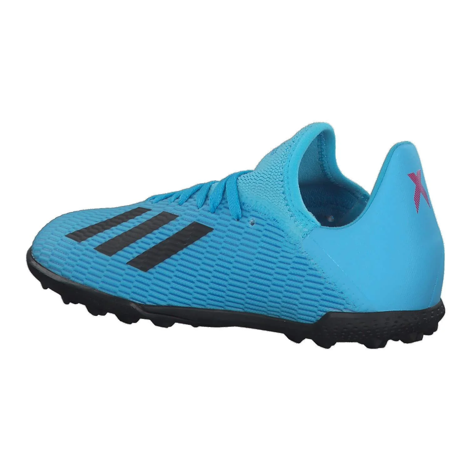 Футбольні бутси adidas X 19.3 Tf J блакитного кольору, фото №3