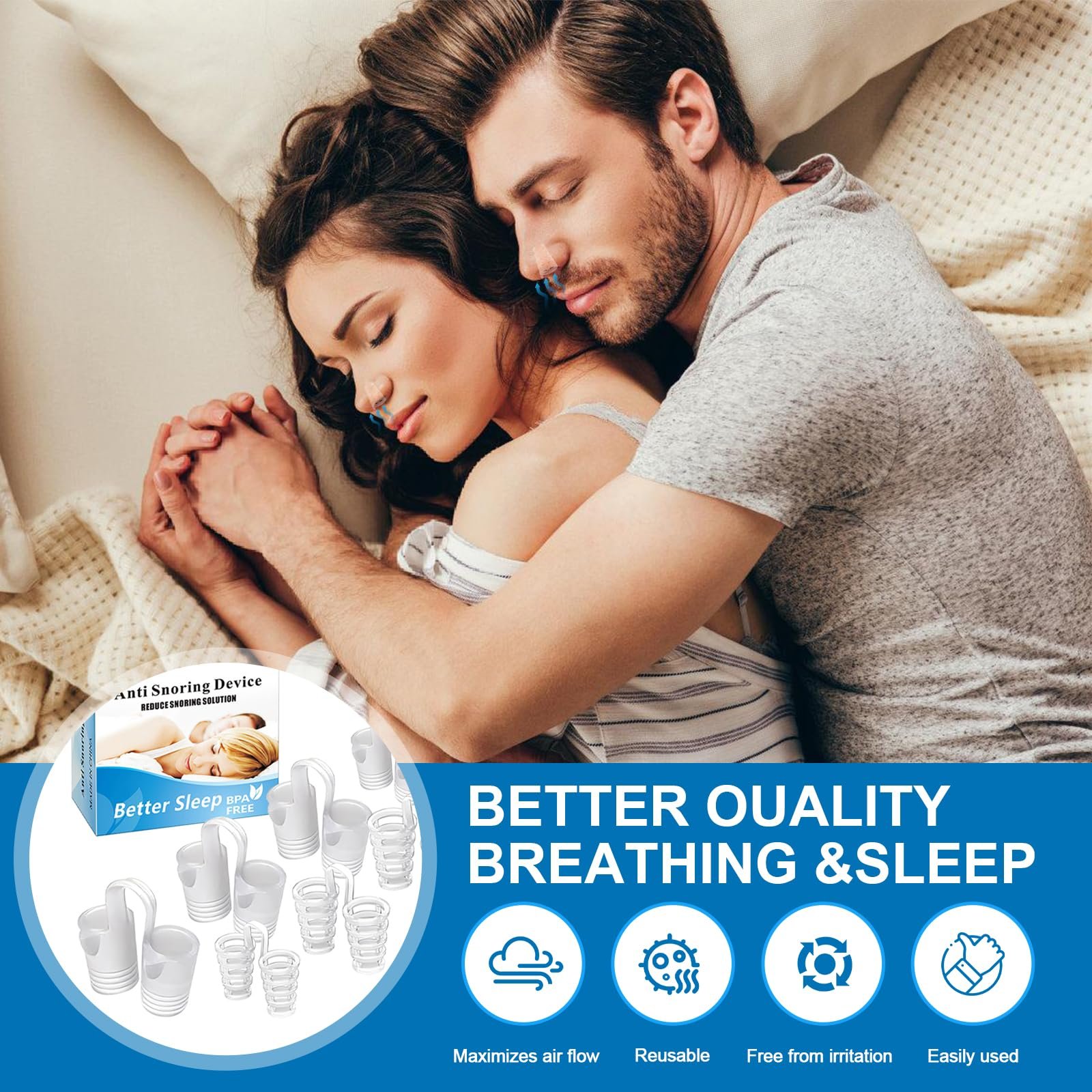 Антихрап пристрій 8 шт Багаторазовий розширювач, фото №7