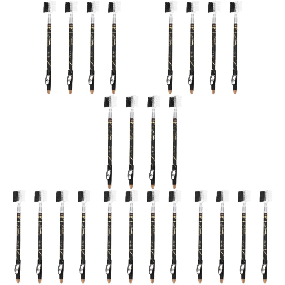 Карандаш для бровей FRCOLOR Два-в-Одном Серый Коричневый 24 шт., фото №1