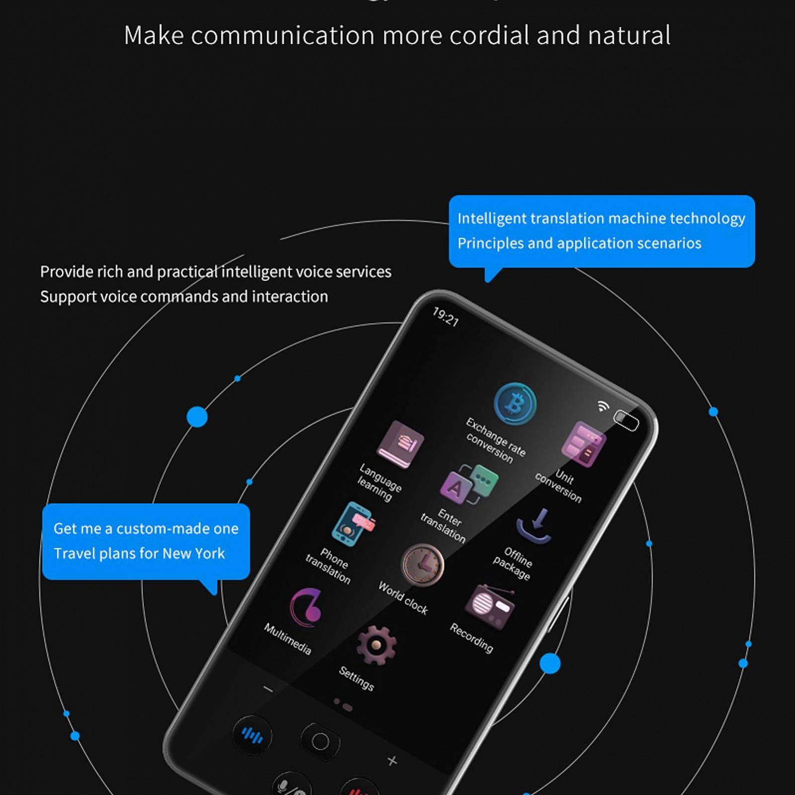 Перекладач мови Голосовий, 138 мов, 2-сторонній інтелектуальний, 3.97-дюймовий AI, фото №6 Перекладач мови Голосовий, 138 мов, 2-сторонній інтелектуальний, 3.97-дюймовий AI, фото №6