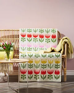 Плед Шерстяной Klippan Tulip 130 x 180 см Органическая Шерсть Разноцветный synthetic.ua - Фото 1