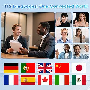 Навушники-перекладачі Gueray AI з підтримкою застосунку, Bluetooth 5.4, внутрішні для iOS та Android, 6 режимів та 112 мов synthetic.ua - Фото 1