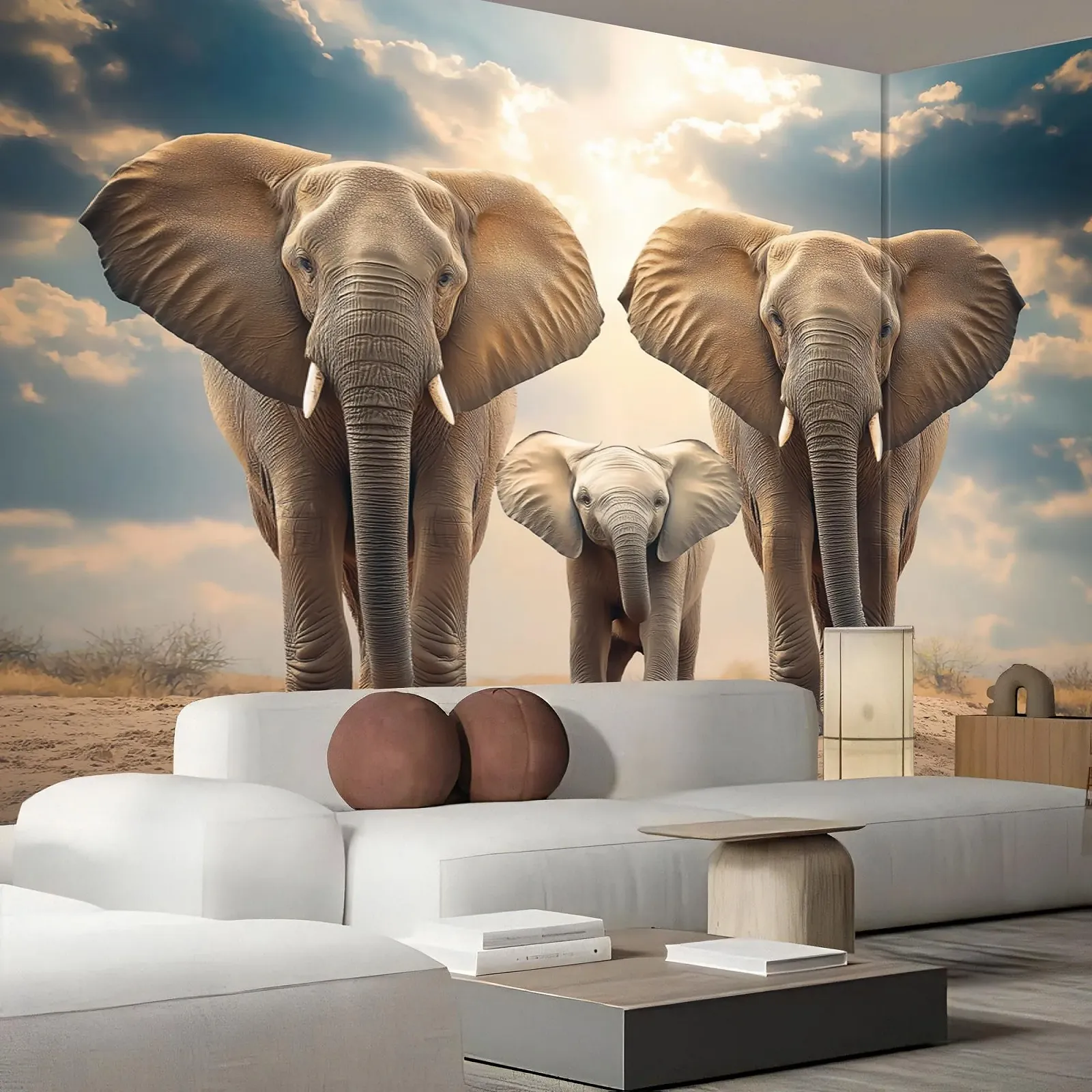 Фотошпалери 3D ефект Слон 350 x 256 см, фото №4