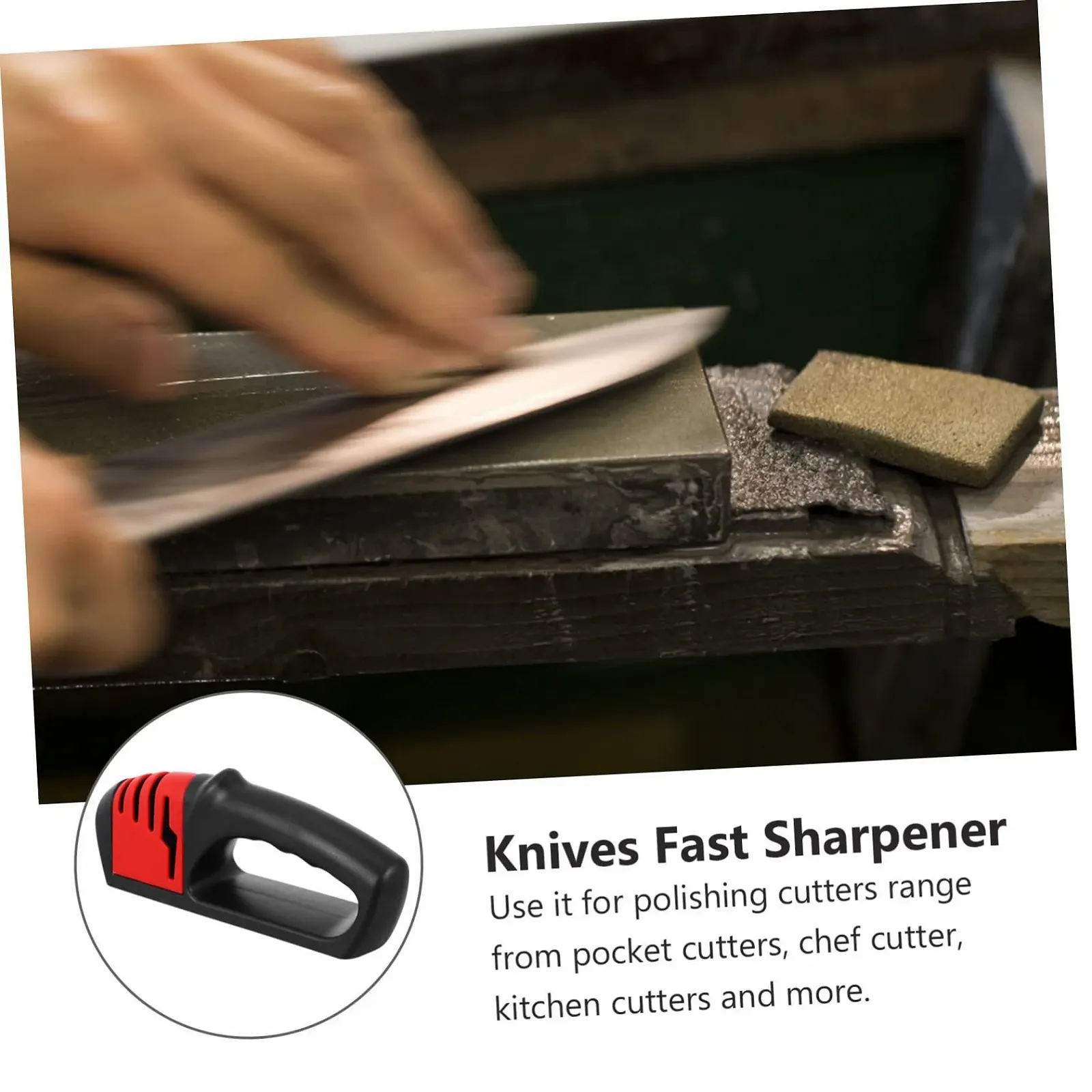 Точилка для ножей Mobestech Профессиональная Быстрая Эргономичная ручка Нескользящее основание, фото №9