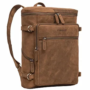 Купить Рюкзак деловой STILORD Alvar 15.6 дюймов Genuine Leather Tan - Dark Brown - Фото 1 Рюкзак деловой STILORD Alvar 15.6 дюймов Genuine Leather Tan - Dark Brown - Фото 1