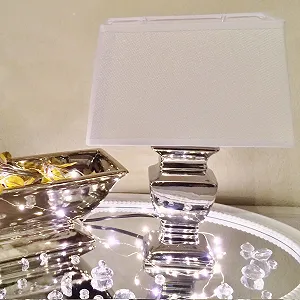 Настільна лампа DRULINE Silver Lady 35 см Біло-сріблястий - Фото 1