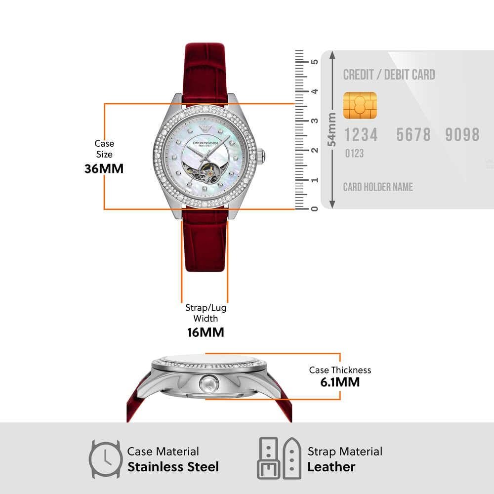 Женские часы Emporio Armani Three Hand Date Movement Кожа/Нержавеющая сталь 36 мм, фото №7 Женские часы Emporio Armani Three Hand Date Movement Кожа/Нержавеющая сталь 36 мм, фото №7