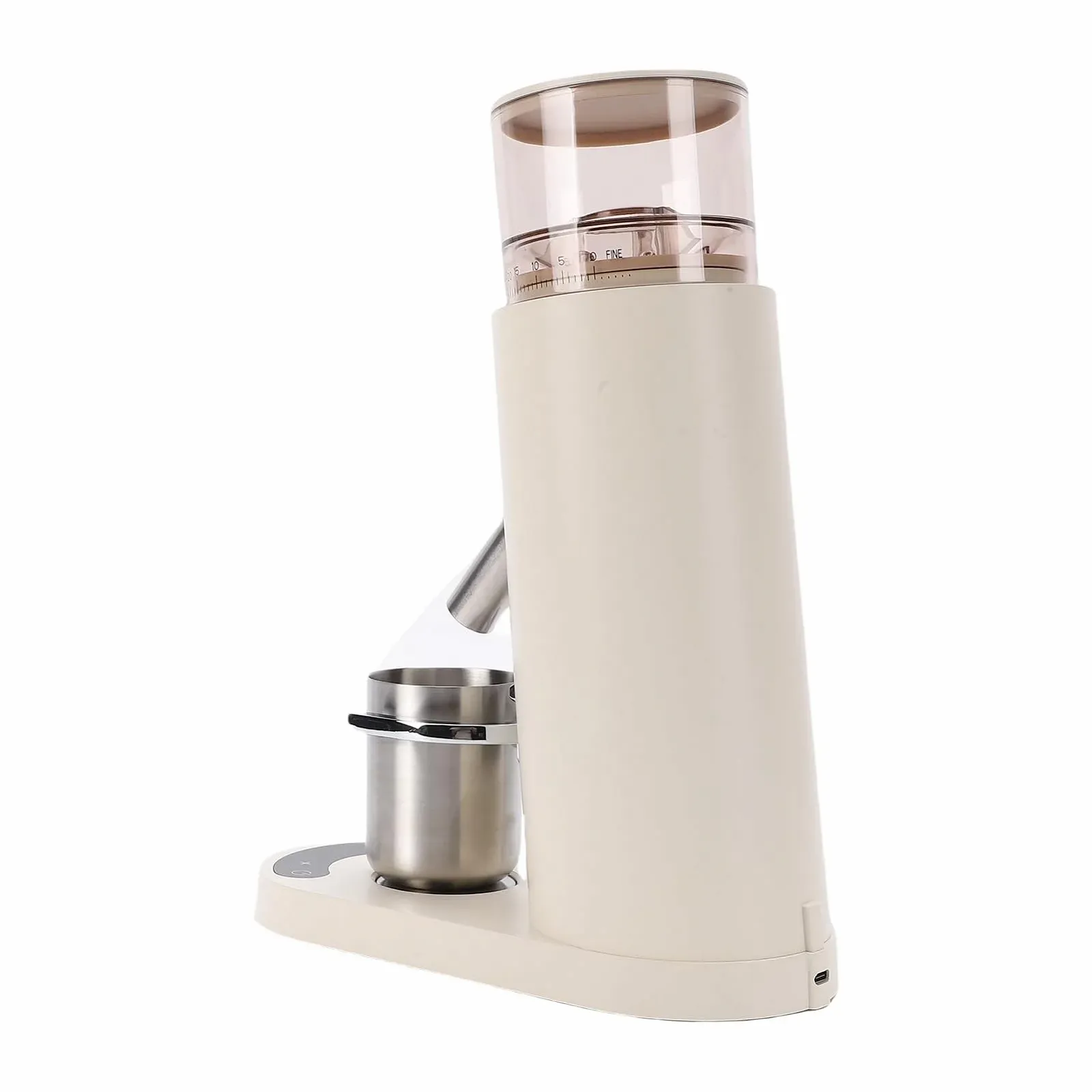 Электрическая кофемолка TOPINCN USB, регулировка помола, антистатическая, память, 685 абрикосовый, фото №7