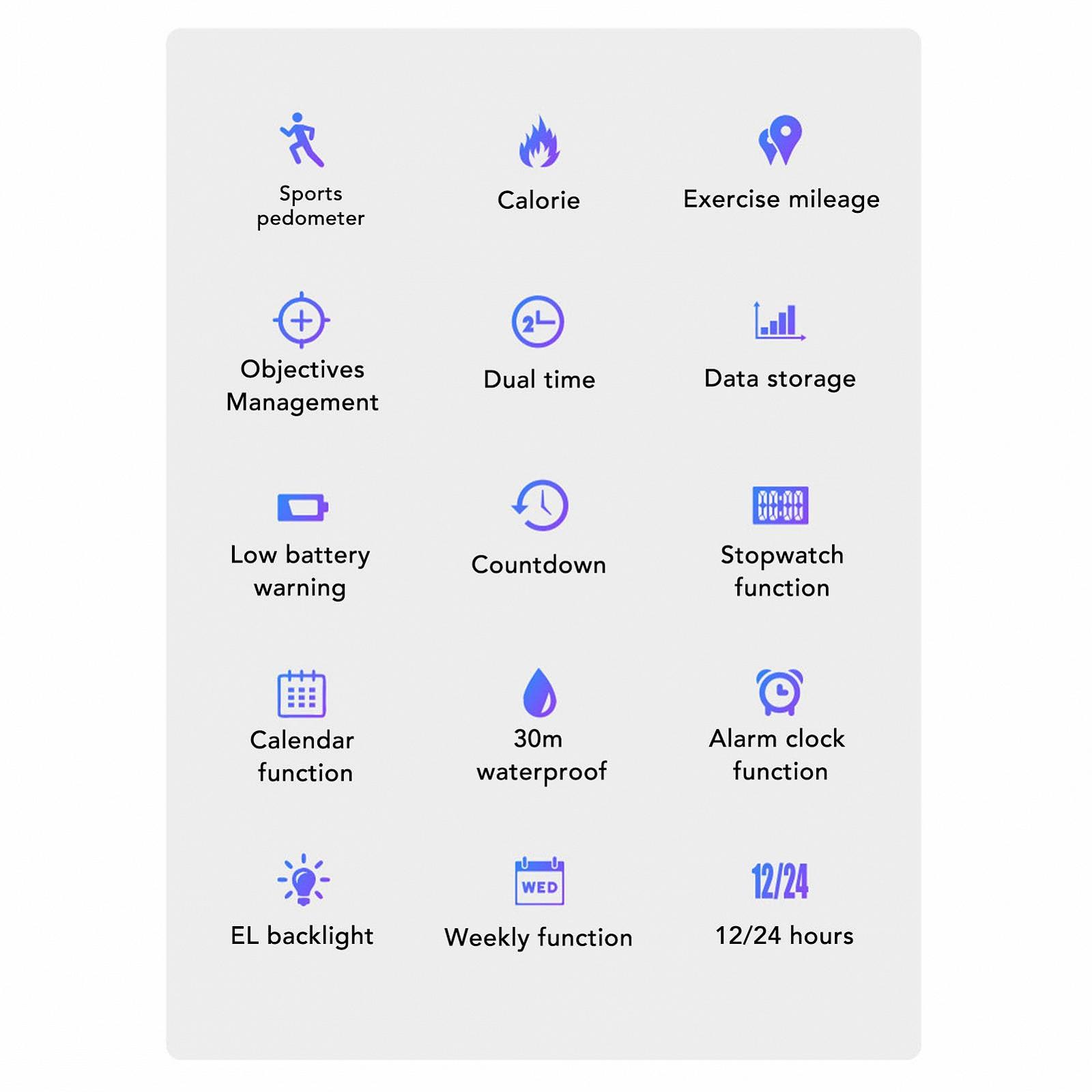 Мужские цифровые часы водонепроницаемые с стальным ремешком квадратный LED с подсветкой шагомер спортивные для наружного и внутреннего использования, фото №6 Мужские цифровые часы водонепроницаемые с стальным ремешком квадратный LED с подсветкой шагомер спортивные для наружного и внутреннего использования, фото №6