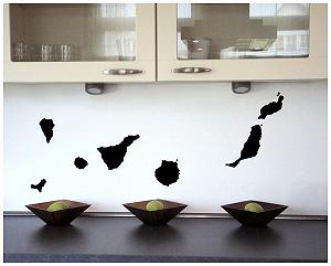 Наклейка настінна Samunshi Canary Islands 50 x 24 см Чорний synthetic.ua - Фото 1