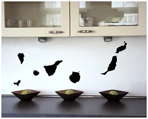 Наклейка настінна Samunshi Canary Islands 50 x 24 см Чорний synthetic.ua - Фото 1