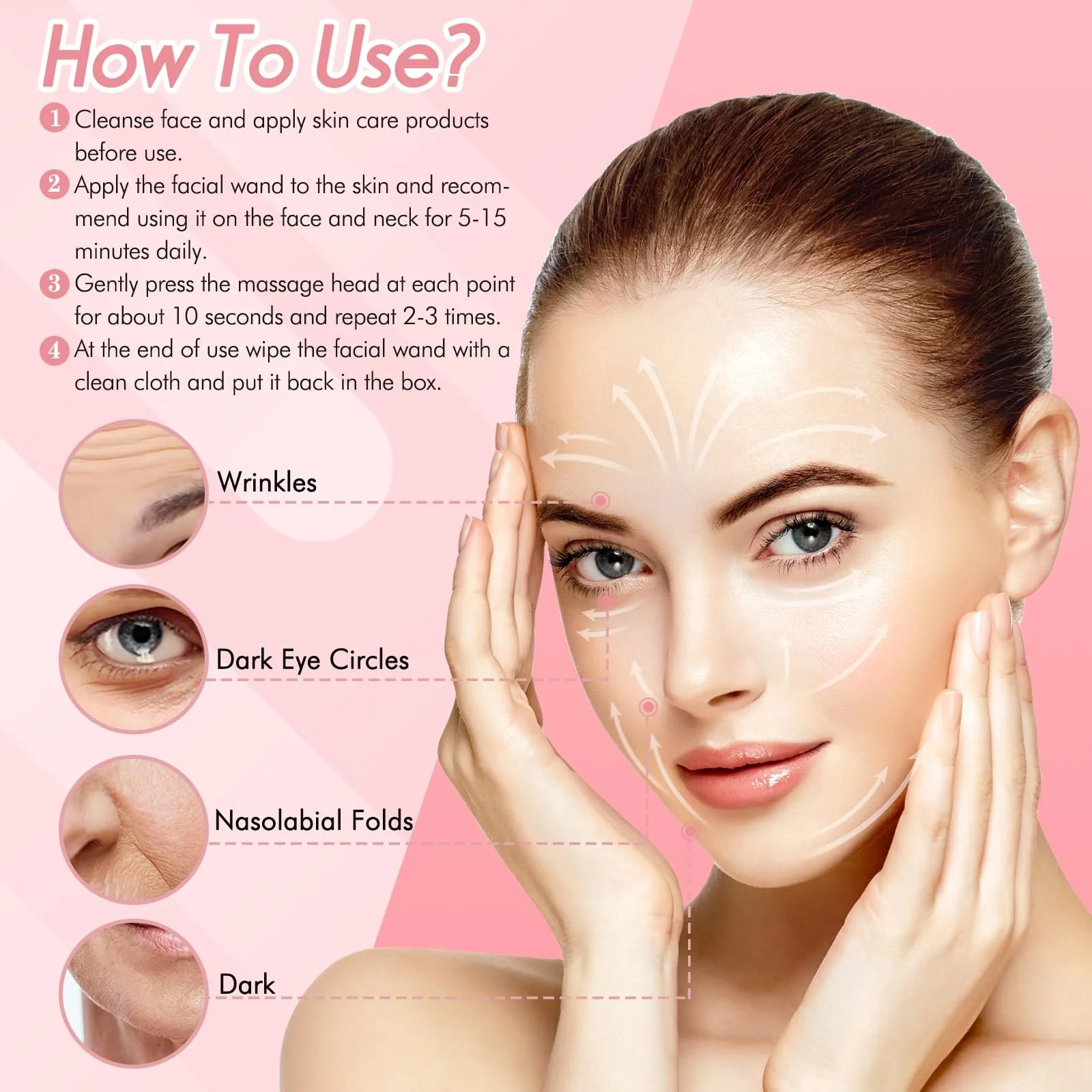 Масажер для обличчя MDIBZCA 4-в-1 EMS для підтяжки шкіри, фото №4