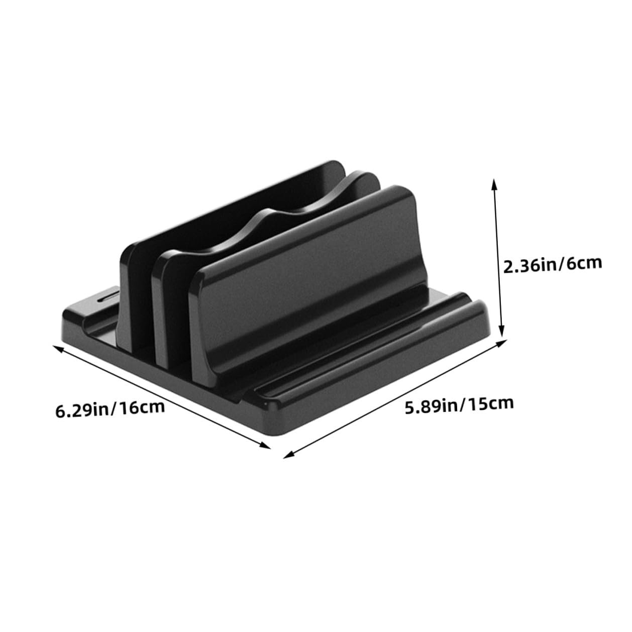 Вертикальная Подставка для ноутбука с двойным слотом, регулируемая док-станция, многофункциональный настольный органайзер для книг и ноутбуков, компактная, стабильная подставка, подходит для чтения, фото №2