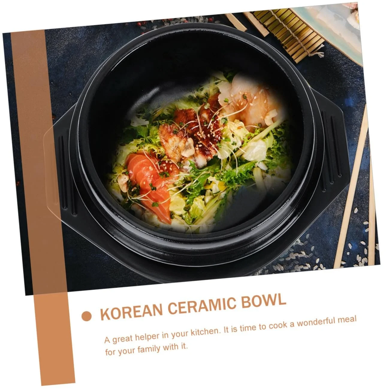 Горщик для запікання BESPORTBLE Керамічний Круглий для бібімбапу з підставкою, фото №9