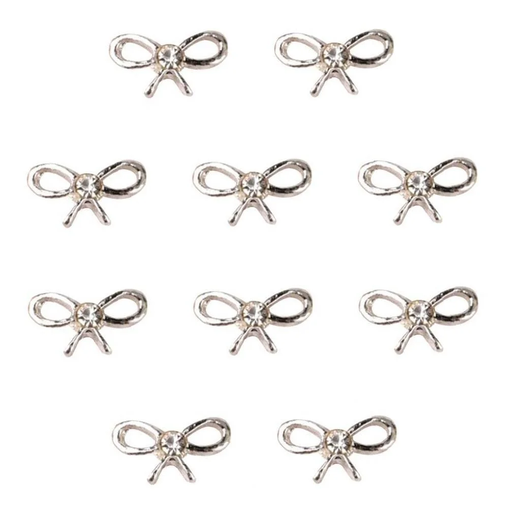 Стразы для ногтей 3D Хрустальный бантик для украшения ногтей, маникюра, DIY, 10 шт, фото №1