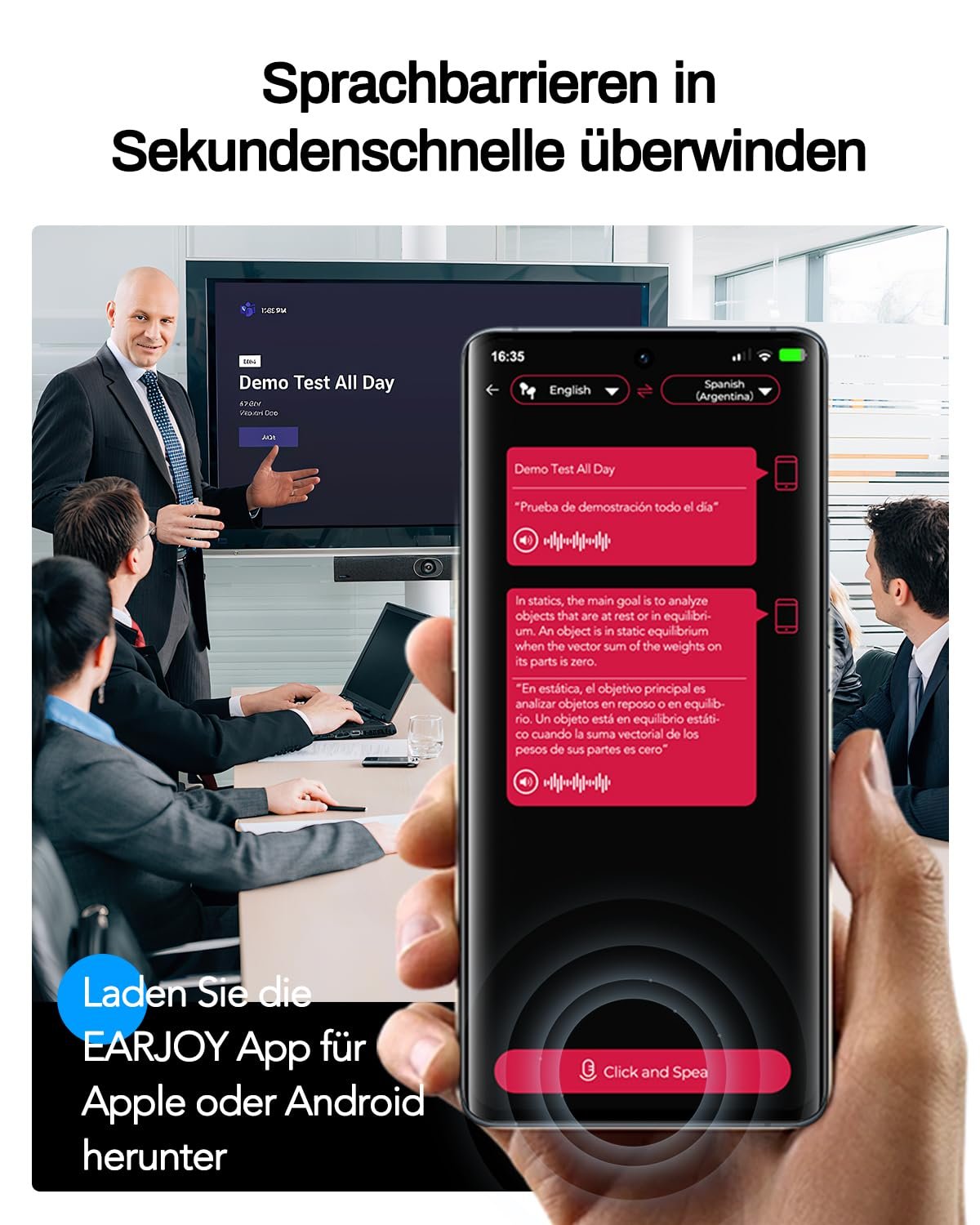 Навушники-перекладачі KI, 3-в-1 навушники для перекладу 134 мовами з додатком, 5 режимів перекладу в реальному часі, Bluetooth 5.4 60 годин для навчання, подорожей, бізнесу, фото №4 Навушники-перекладачі KI, 3-в-1 навушники для перекладу 134 мовами з додатком, 5 режимів перекладу в реальному часі, Bluetooth 5.4 60 годин для навчання, подорожей, бізнесу, фото №4