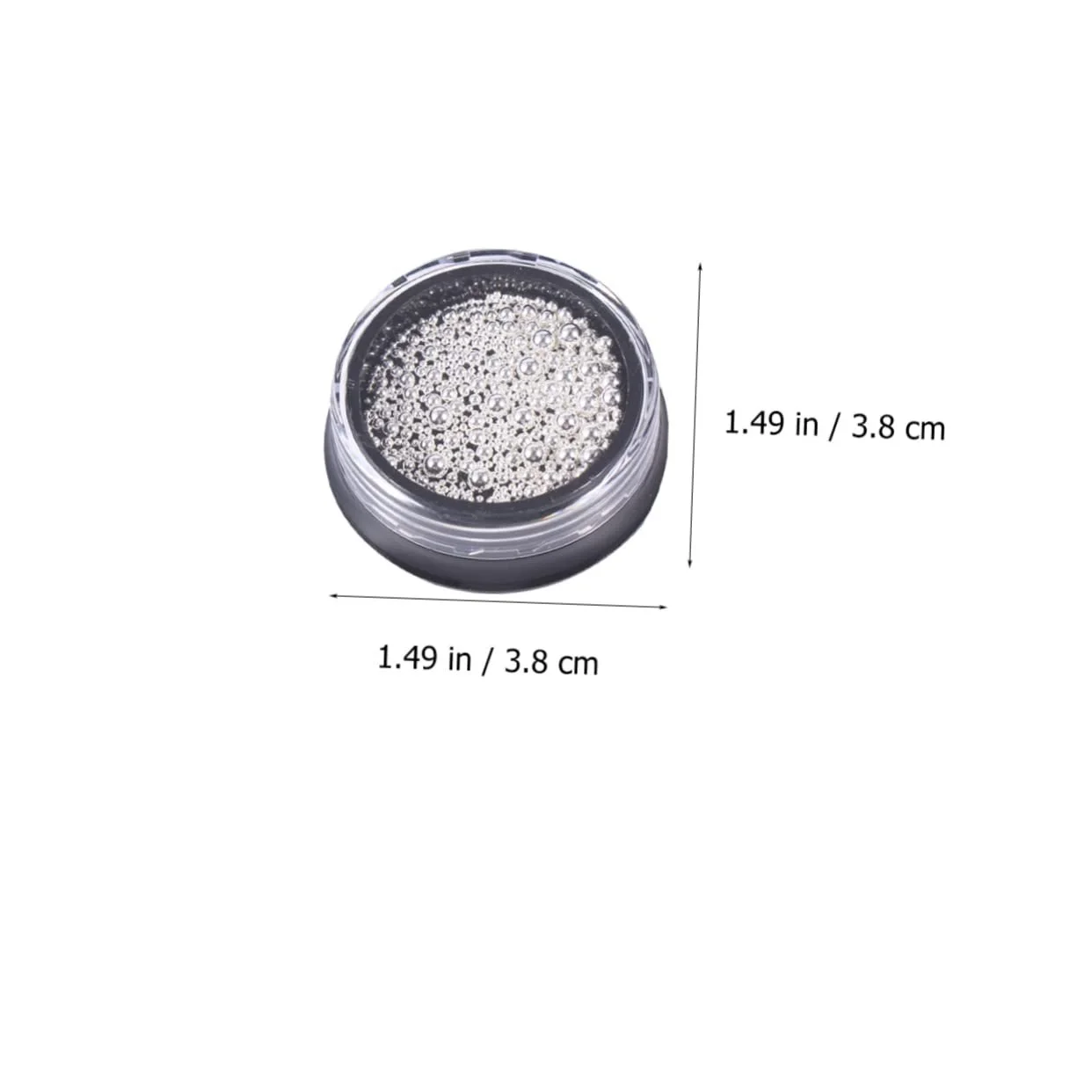 Міні-намистини для нігтів WOONEKY 5 наборів, сталеві намистини, фото №5