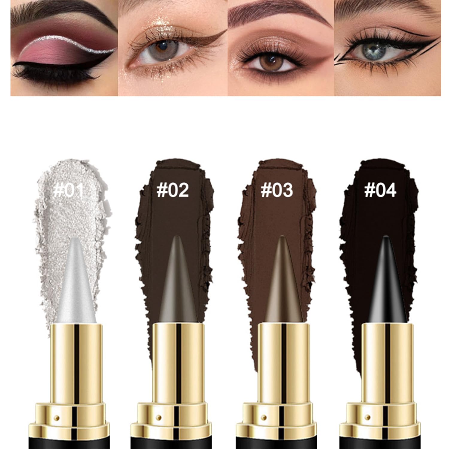 Олівець Mikabila Waterproof Matte Quick-Drying Eyeliner #03 Light Brown, фото №5