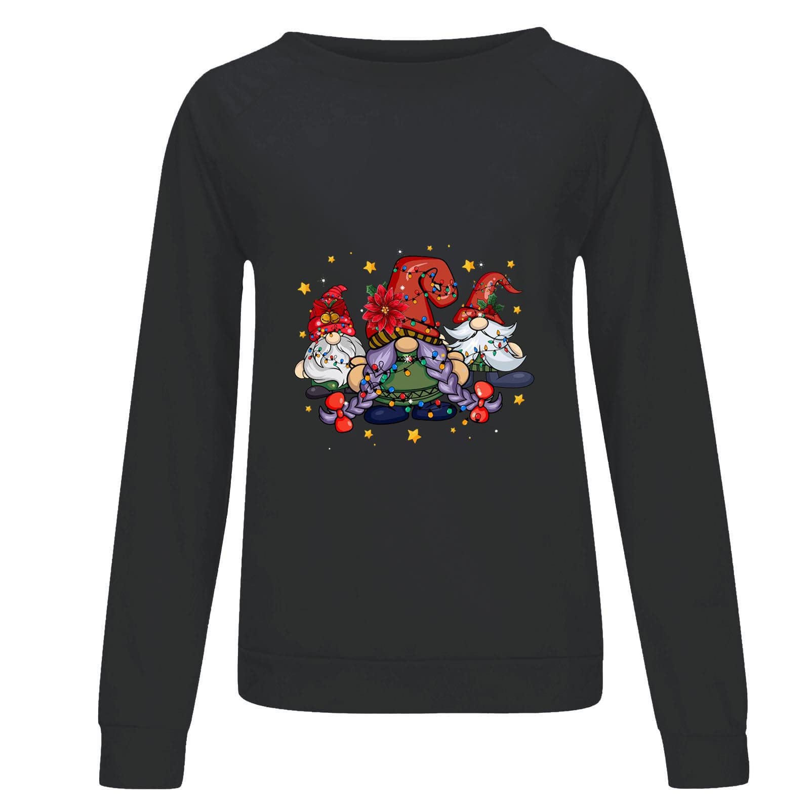 Жіночий Різдвяний світшот з круглим вирізом, різдвяний джемпер з принтом і довгими рукавами, фото №3 Жіночий Різдвяний світшот з круглим вирізом, різдвяний джемпер з принтом і довгими рукавами, фото №3