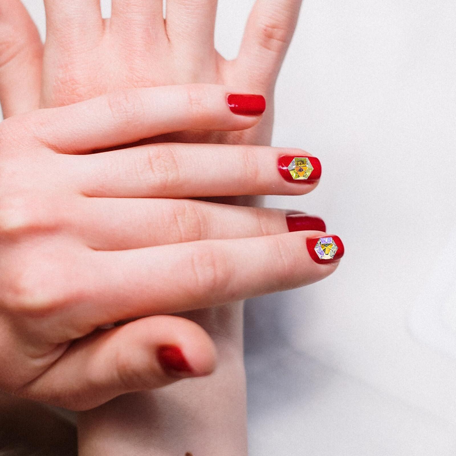 Стрази для нігтів FOMIYES, 50 шт, саморобні підвіски для манікюру, кристалічні, фото №7