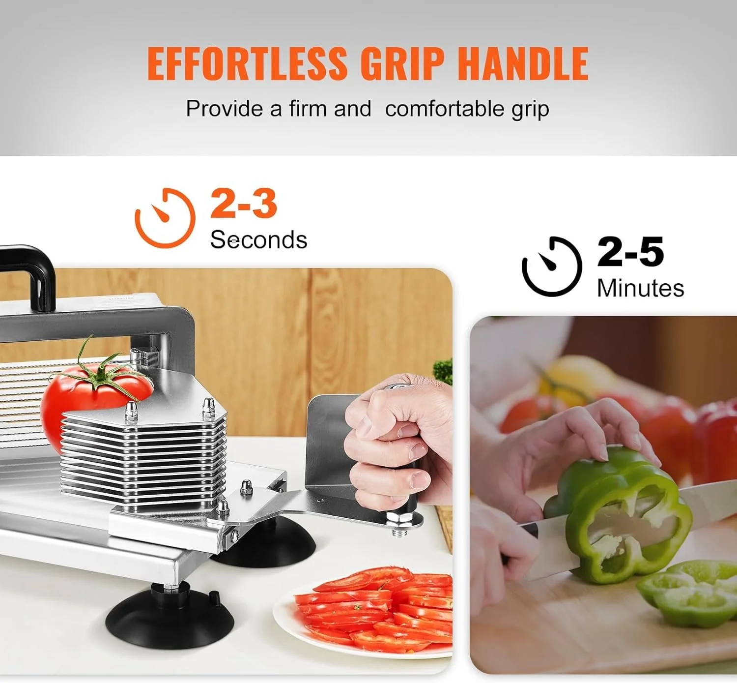 Овочерізка VEVOR AY450-4 / Ручна / Нержавіюча сталь / Сріблястий, фото №7 Овочерізка VEVOR AY450-4 / Ручна / Нержавіюча сталь / Сріблястий, фото №7