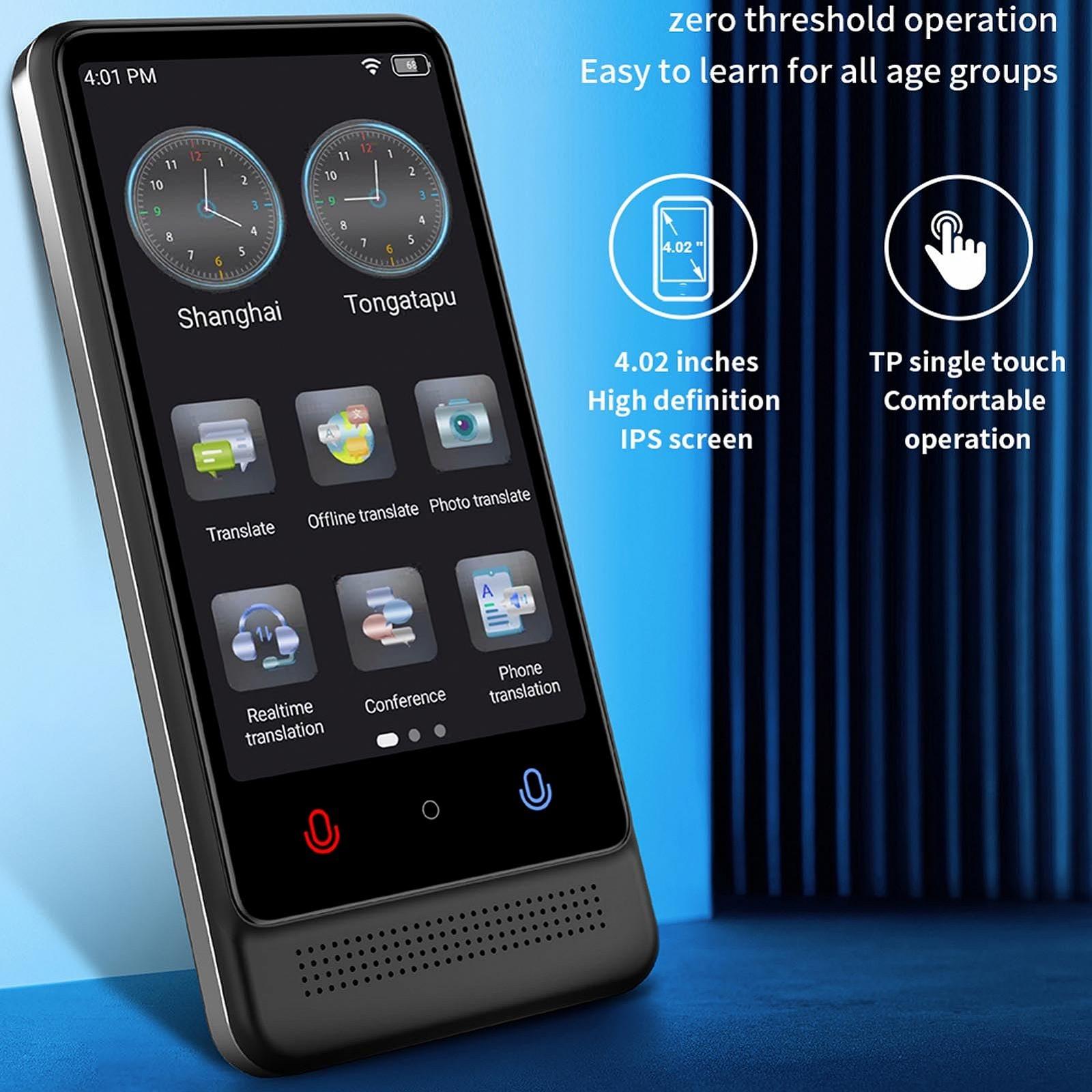 Перекладач AI 2025, 3-дюймовий сенсорний екран, Двосторонній голосовий у реальному часі, фото №3 Перекладач AI 2025, 3-дюймовий сенсорний екран, Двосторонній голосовий у реальному часі, фото №3